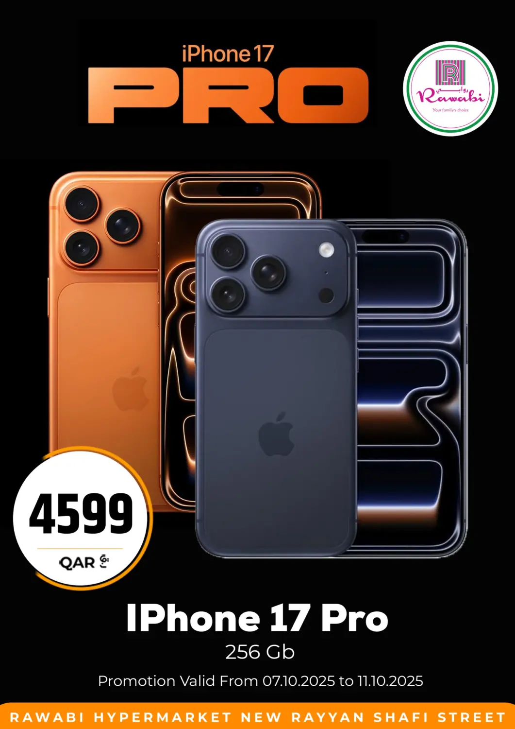 Qatar - Al Daayen Rawabi Hypermarket offers in D4D Online. iPhone 17 Pro. . Till 11th October
