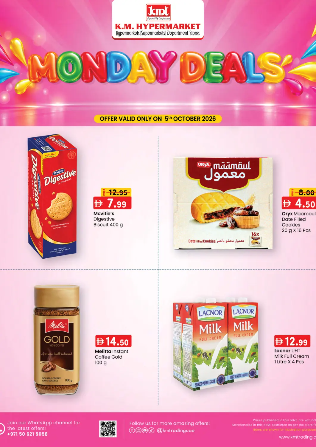 UAE - Abu Dhabi K.M Hypermarket offers in D4D Online. Monday Deals. . Only On 5th October