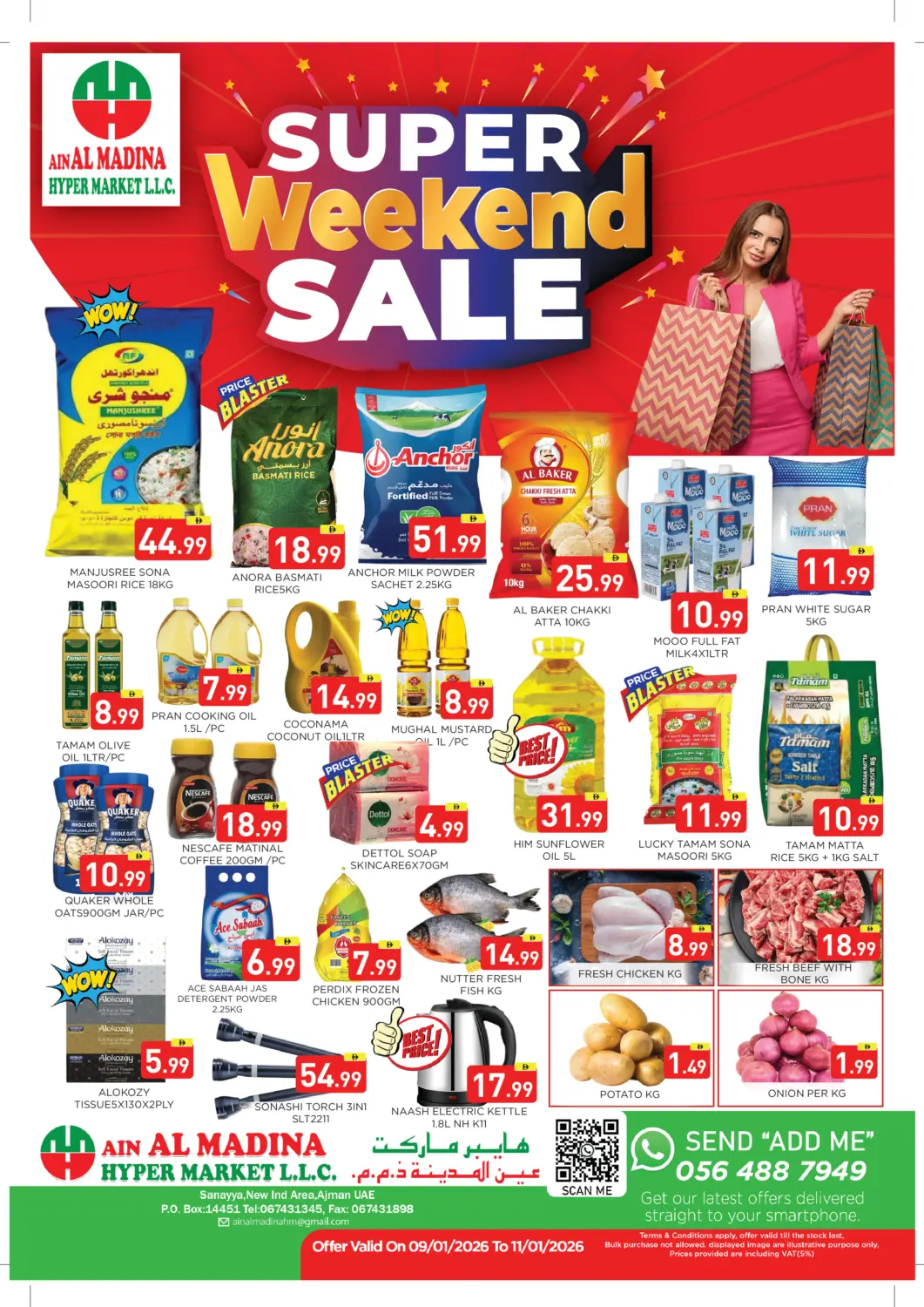 UAE - Sharjah / Ajman Ain Al Madina Hypermarket offers in D4D Online. Super Weekend Sale. . Till 11th January