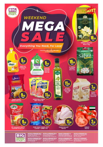 UAE - Abu Dhabi BIGmart offers in D4D Online. Mega Sale. . Till 26th January