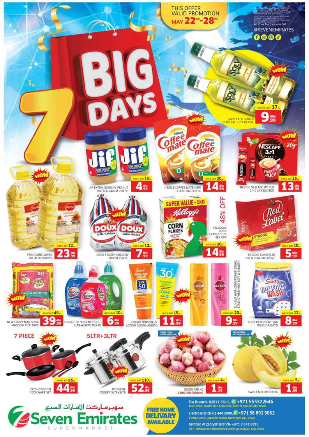 UAE - Abu Dhabi Seven Emirates Supermarket offers in D4D Online. Tca, Electra, Hamdan Al Zahiyah Branch. . Till 28th May