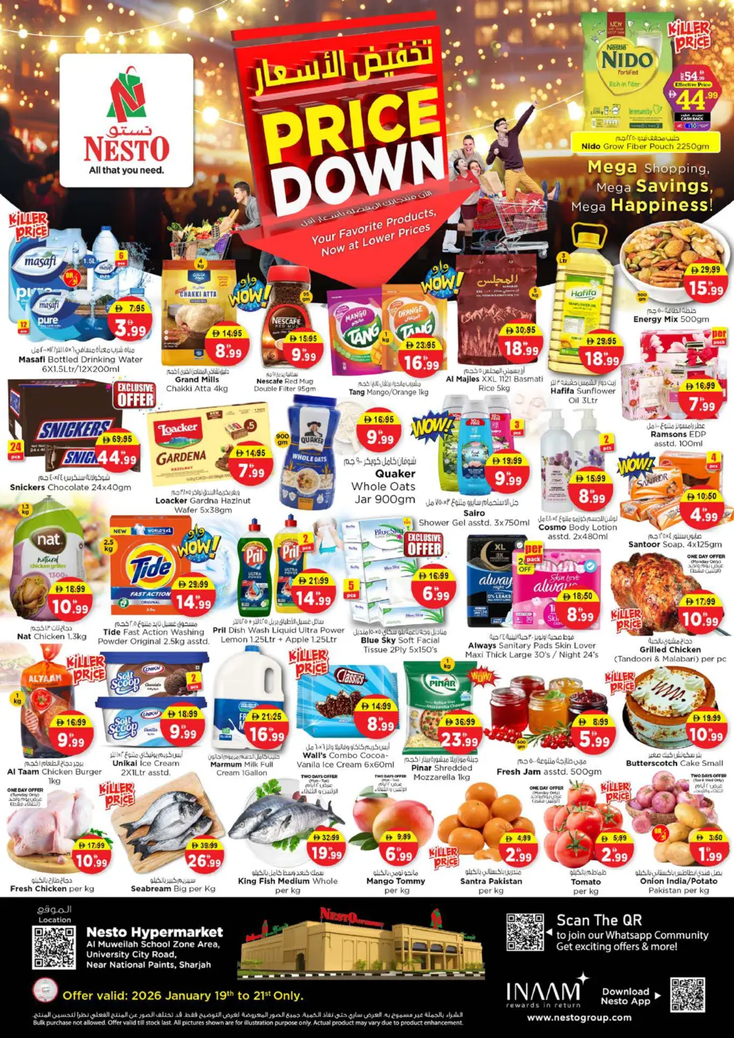 UAE - Sharjah / Ajman Nesto Hypermarket offers in D4D Online. Muweilah, Sharjah. . Till 21st January
