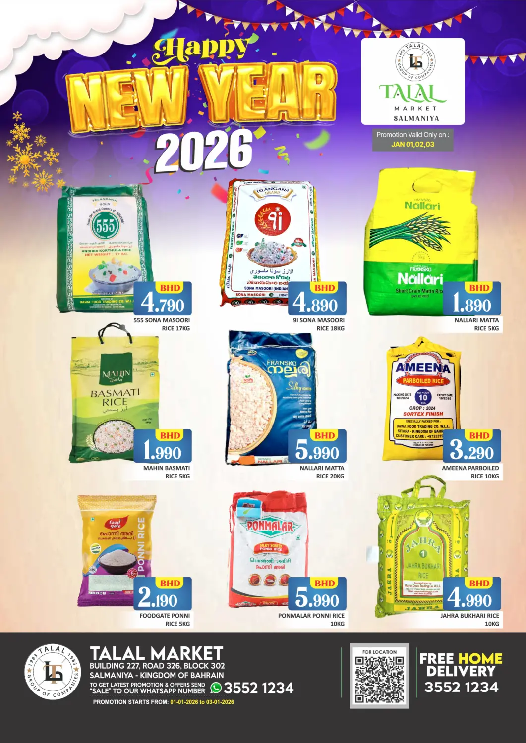 Bahrain Talal Markets offers in D4D Online. Happy New year 2026. . Till 3rd January