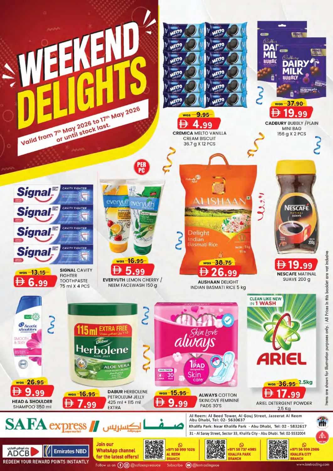 UAE - Abu Dhabi Safa Express Supermarket offers in D4D Online. Al Reem ,Khalifa Park ,Khalifa City. . Till 17th May