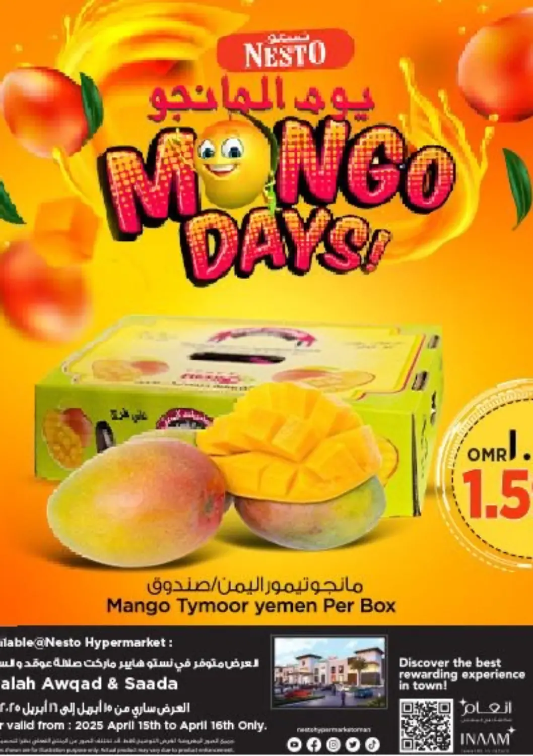 Oman - Salalah Nesto Hyper Market   offers in D4D Online. Mango Days!. . Till 16th April