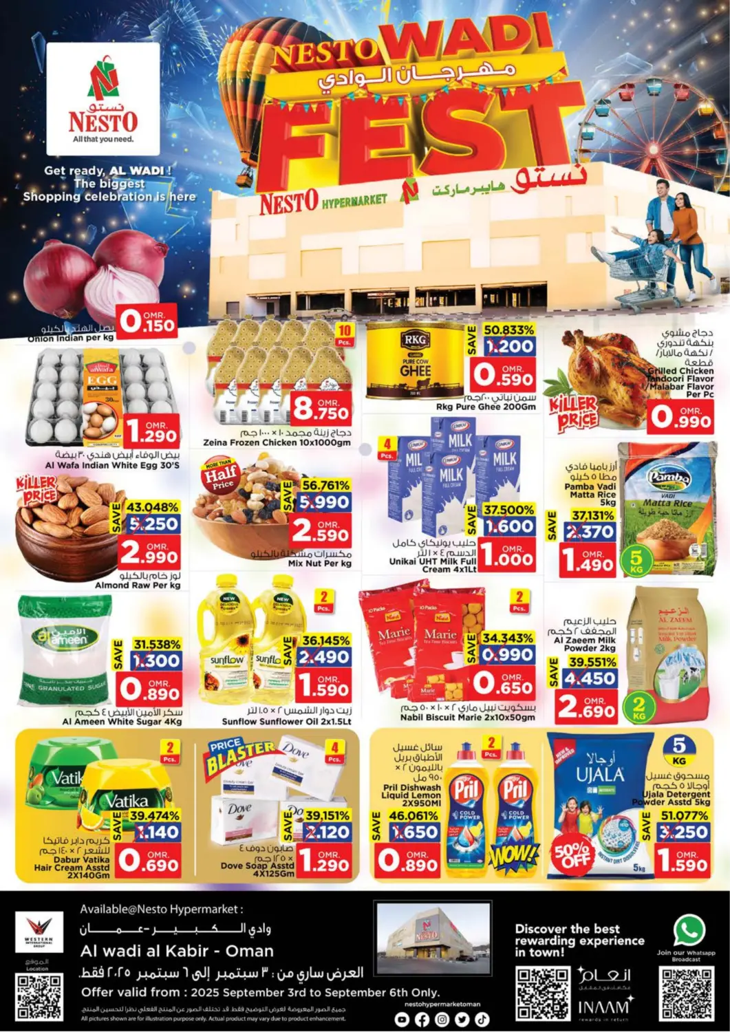 Oman - Muscat Nesto Hyper Market   offers in D4D Online. Wadi Fest. . Till 6th September