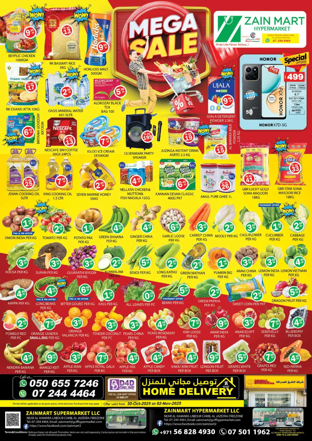 UAE - Ras al Khaimah Zain Mart Supermarket offers in D4D Online. Mega Sale. . Till 2nd November