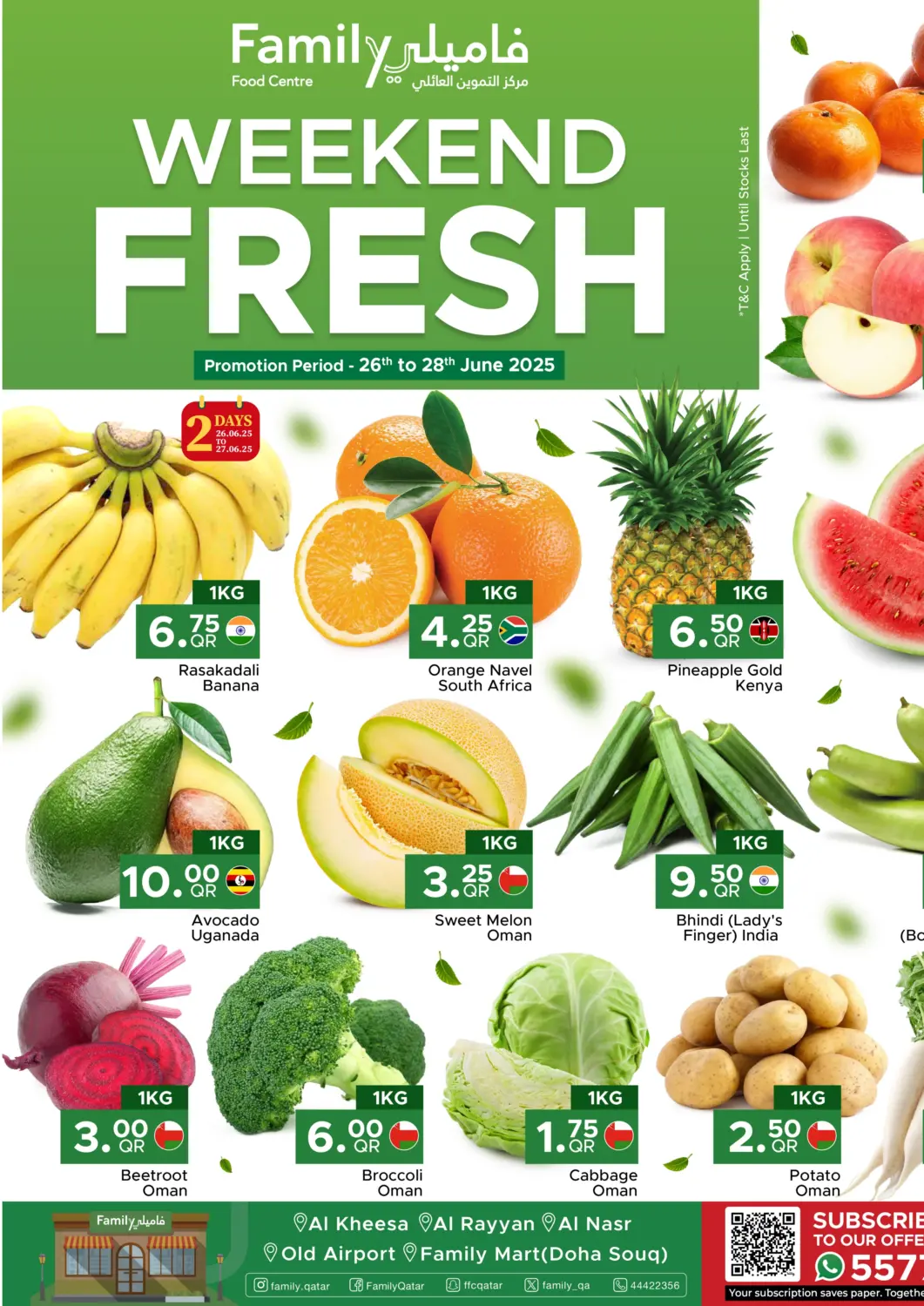 Qatar - Doha Family Food Centre offers in D4D Online. Weekend Fresh. . Till 28h June