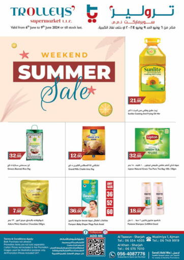 UAE - Sharjah / Ajman Trolleys Supermarket offers in D4D Online. Weekend Summer Sale. . Till 9th June