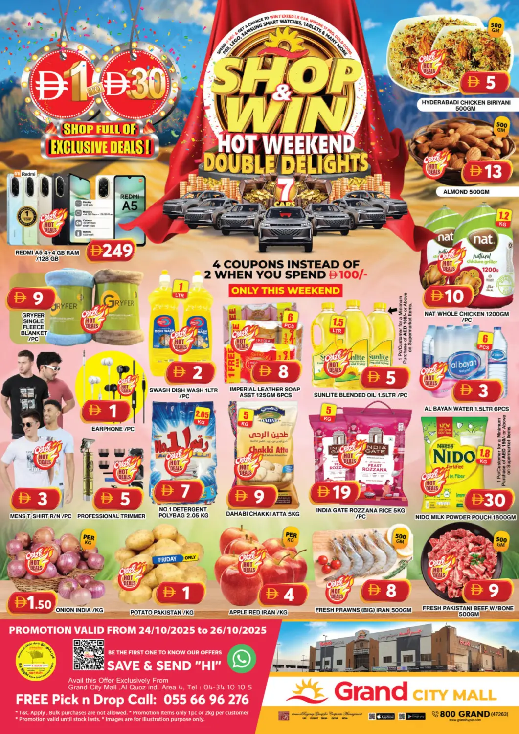 UAE - Dubai Grand Hyper Market offers in D4D Online. City Mall, Dubai. . Till 26th October