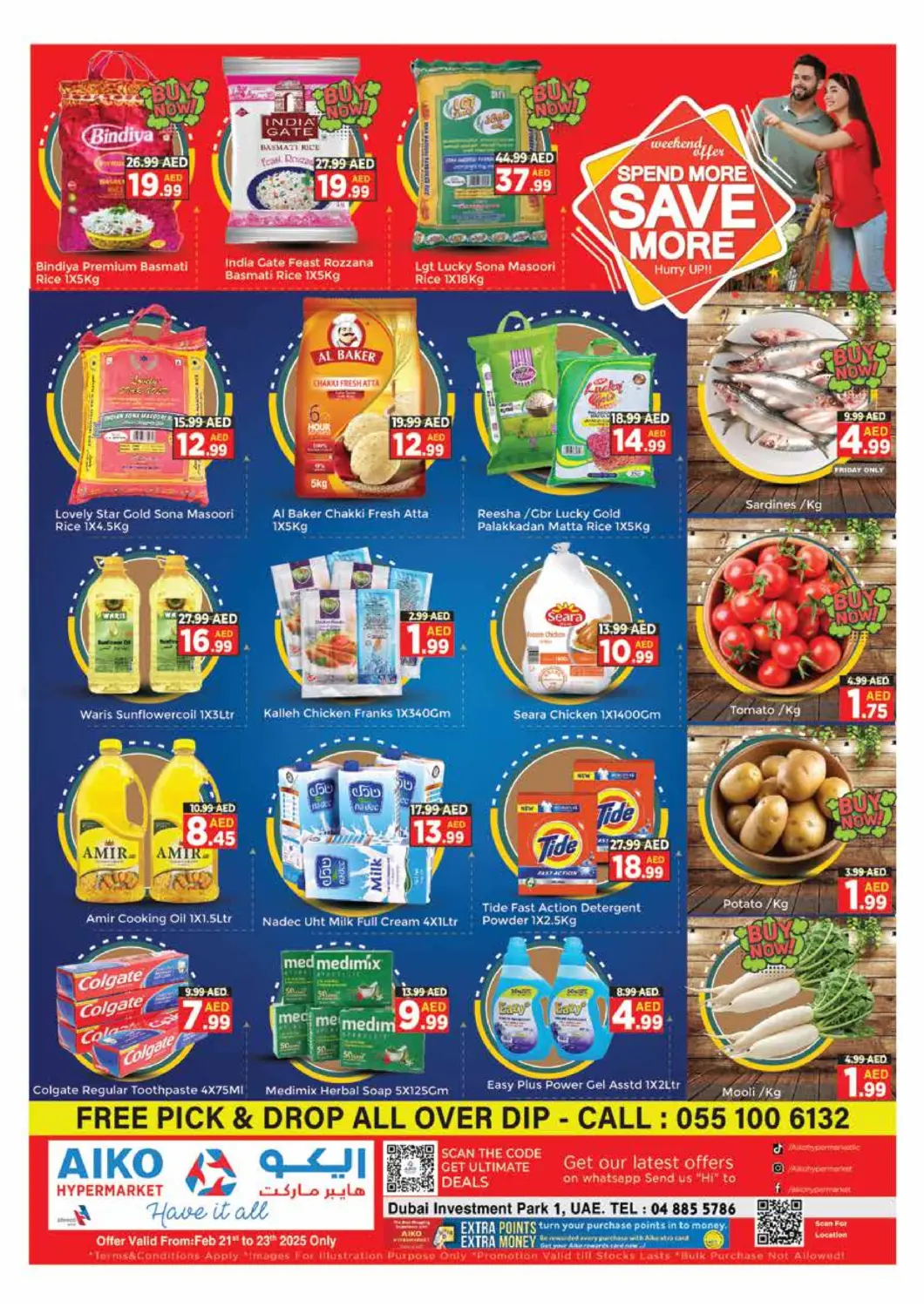 UAE - Dubai AIKO Mall and AIKO Hypermarket offers in D4D Online. Spend More Save More. . Till 23rd February