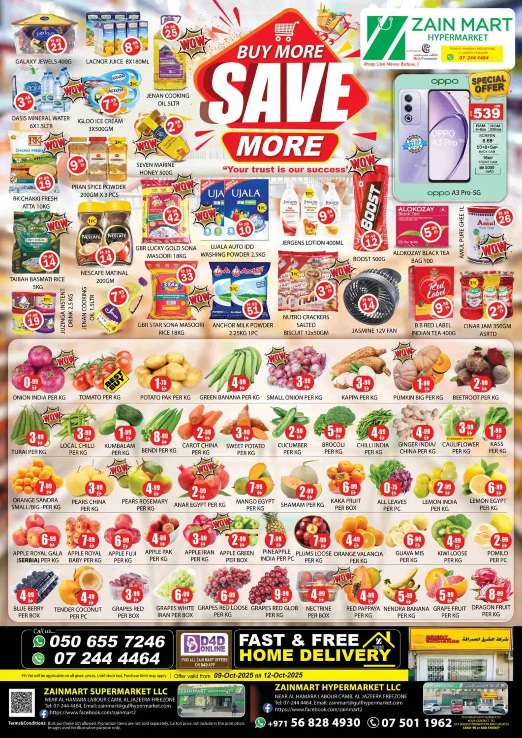 UAE - Ras al Khaimah Zain Mart Supermarket offers in D4D Online. Buy More Save More. . Till 12th October