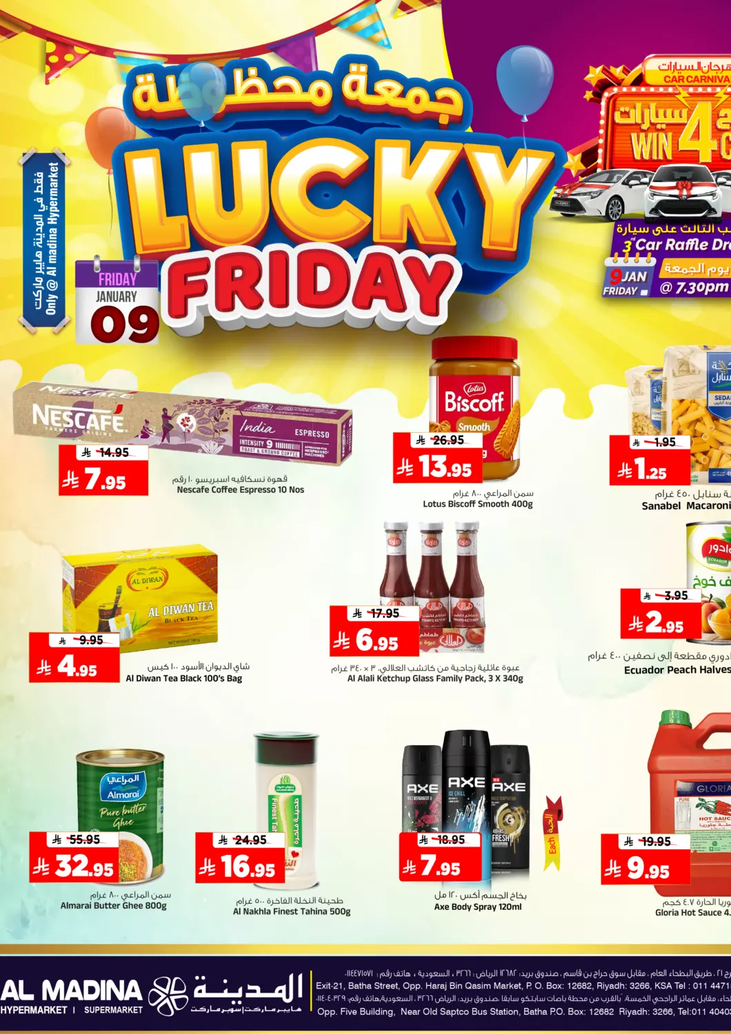 KSA, Saudi Arabia, Saudi - Riyadh Al Madina Hypermarket offers in D4D Online. Lucky Friday. . Only On 9th January