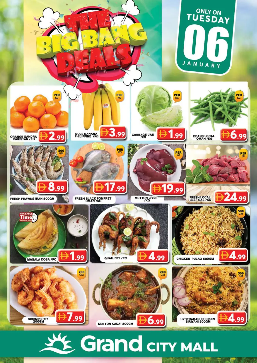 UAE - Dubai Grand Hyper Market offers in D4D Online. City Mall, Dubai. . Only On 6th January