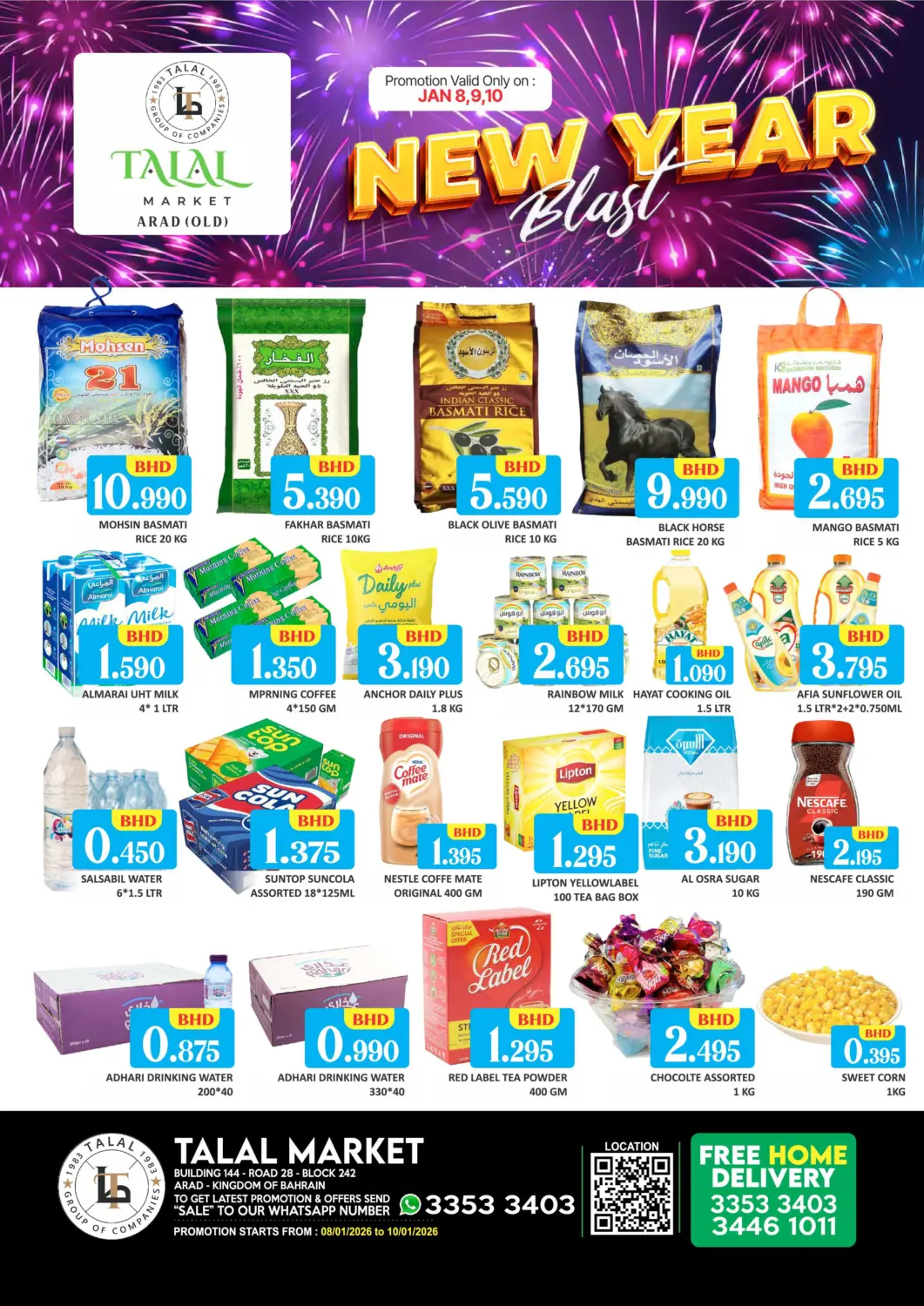 Bahrain Talal Markets offers in D4D Online. New Year Blast - Arad Old. . Till 10th January