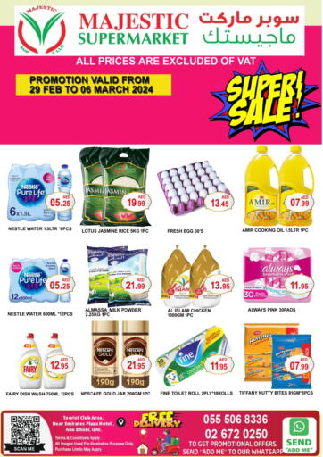 UAE - Abu Dhabi Majestic Supermarket offers in D4D Online. Super Sale!. . Till 6th March