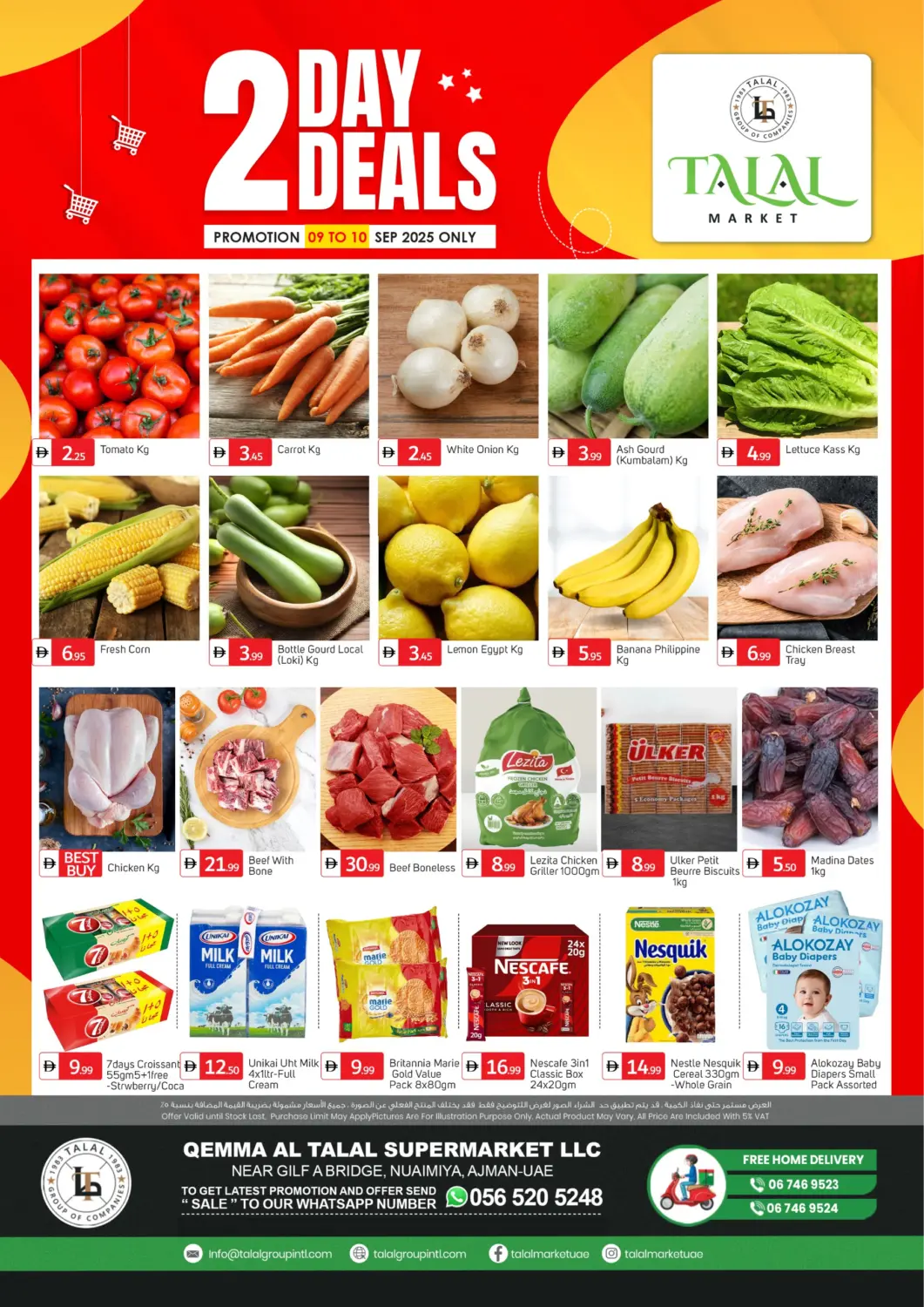 UAE - Sharjah / Ajman TALAL MARKET offers in D4D Online. Nauimiya,Ajman. . Till 10th September