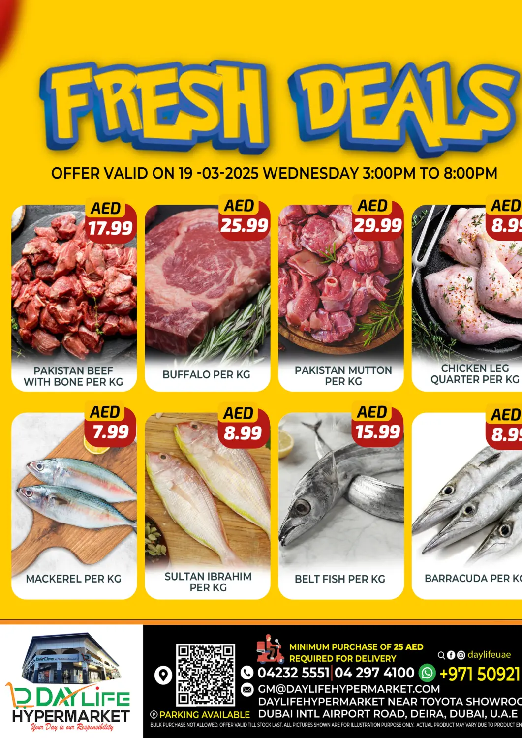 UAE - Dubai Daylife Hypermarket LLC offers in D4D Online. Fresh Deals. . Only On 19th March