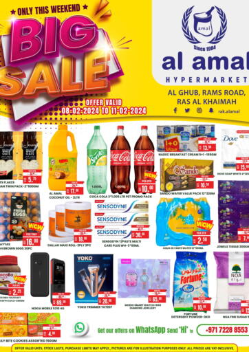 UAE - Ras al Khaimah AL AMAL HYPER MARKET LLC offers in D4D Online. Big Sale. . Till 11th February