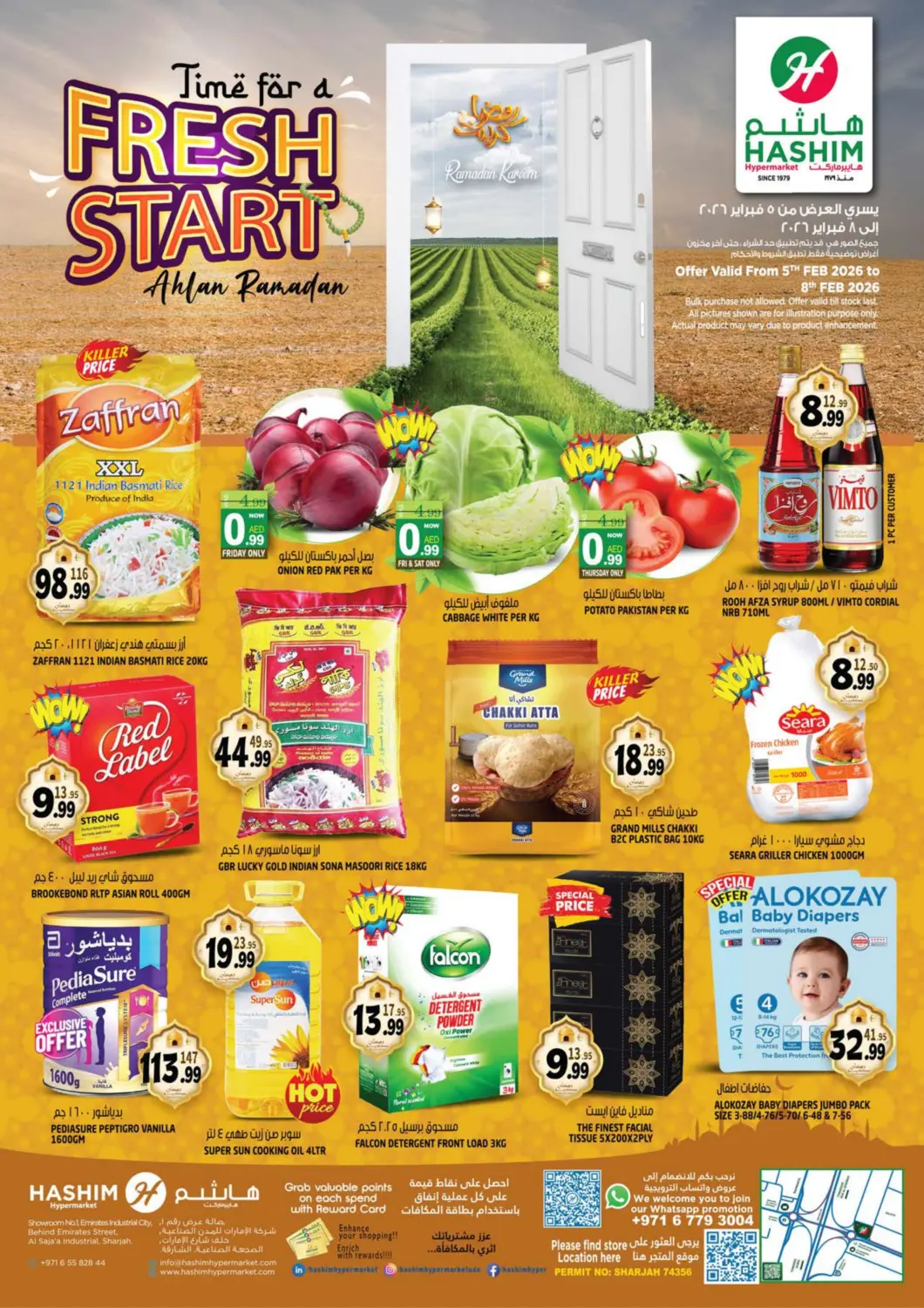 UAE - Sharjah / Ajman Hashim Hypermarket offers in D4D Online. Saja'a - Sharjah. . Till 8th February