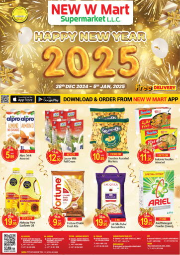 UAE - Dubai NEW W MART SUPERMARKET  offers in D4D Online. Happy New Year 2025. . Till 5th January