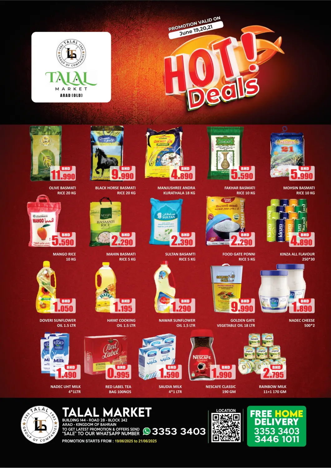 Bahrain Talal Markets offers in D4D Online. Hot Deals @Arad(old). . Till 21st June