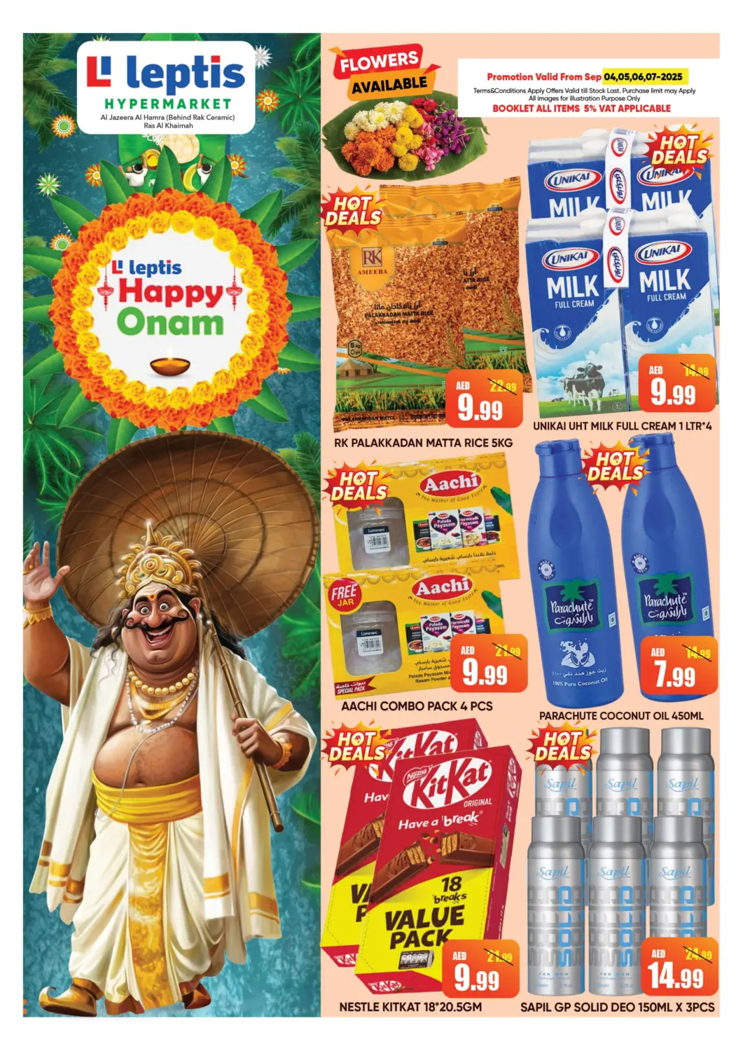 UAE - Ras al Khaimah Leptis Hypermarket  offers in D4D Online. Happy Onam. . Till 7th September