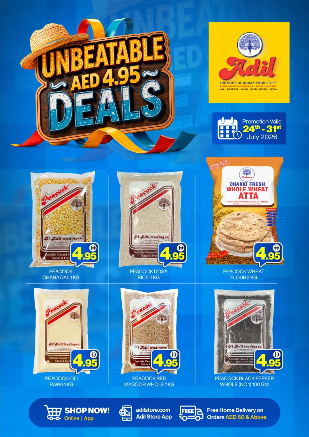 UAE - Sharjah / Ajman Adil Supermarket offers in D4D Online. Unbeatable AED 4.95 Deals. . Till 31st July
