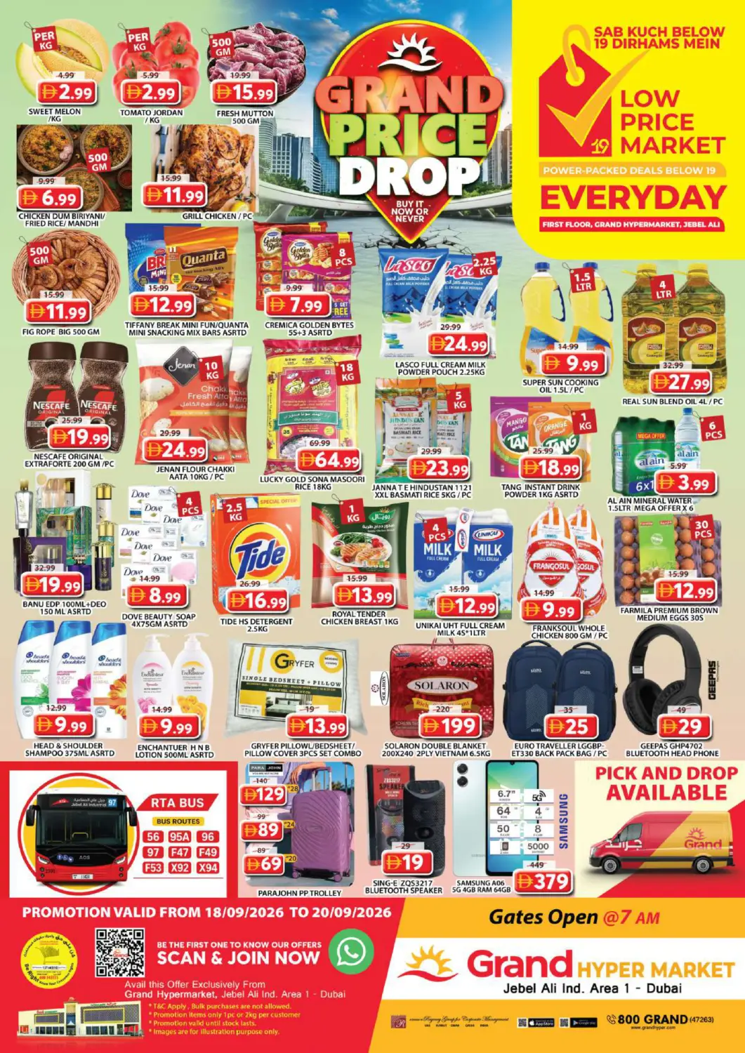 UAE - Dubai Grand Hyper Market offers in D4D Online. Jebel Ali Ind. Area 1- Dubai. . Till 20th September