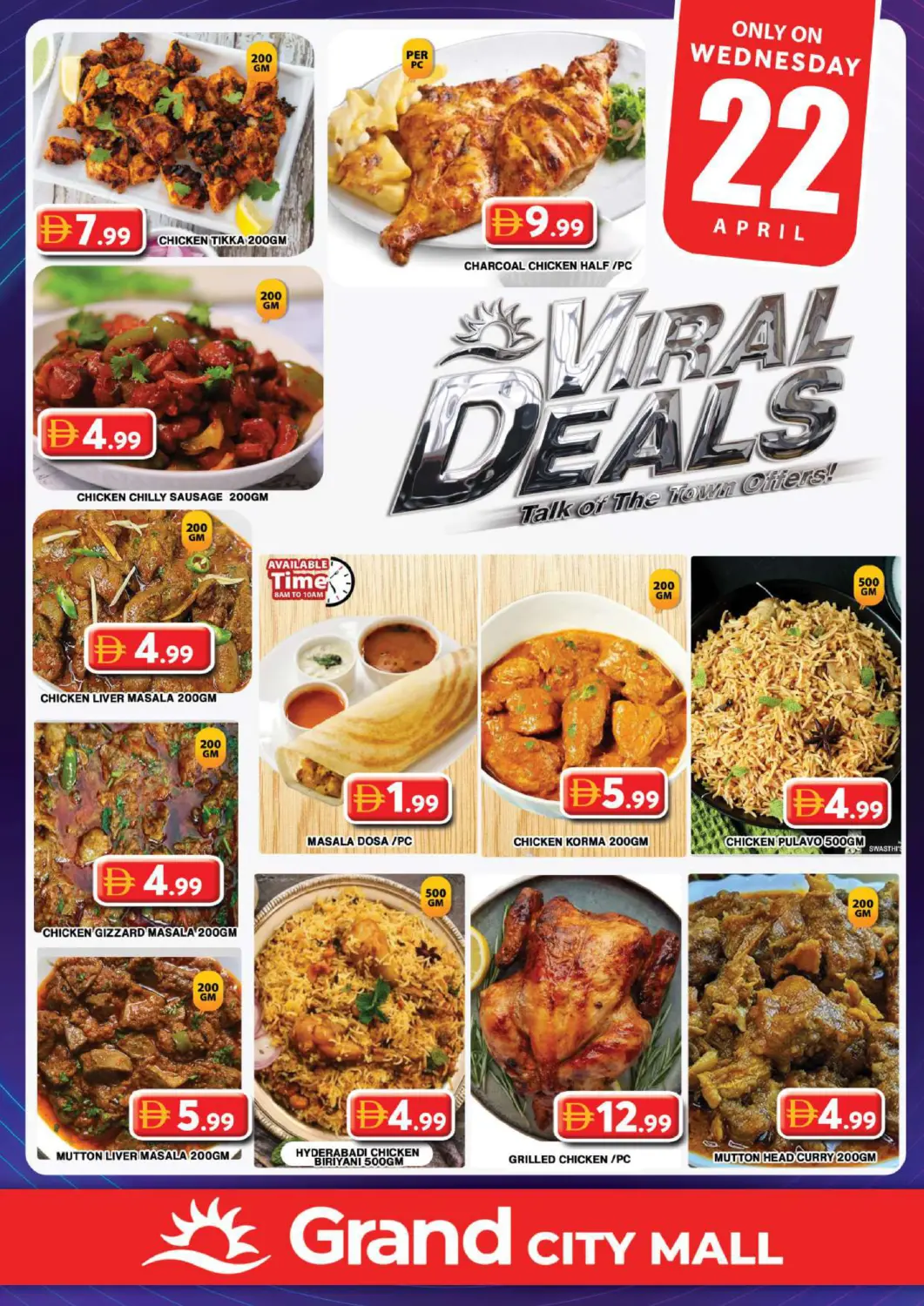 UAE - Dubai Grand Hyper Market offers in D4D Online. City Mall - Dubai. . Only On 22nd April