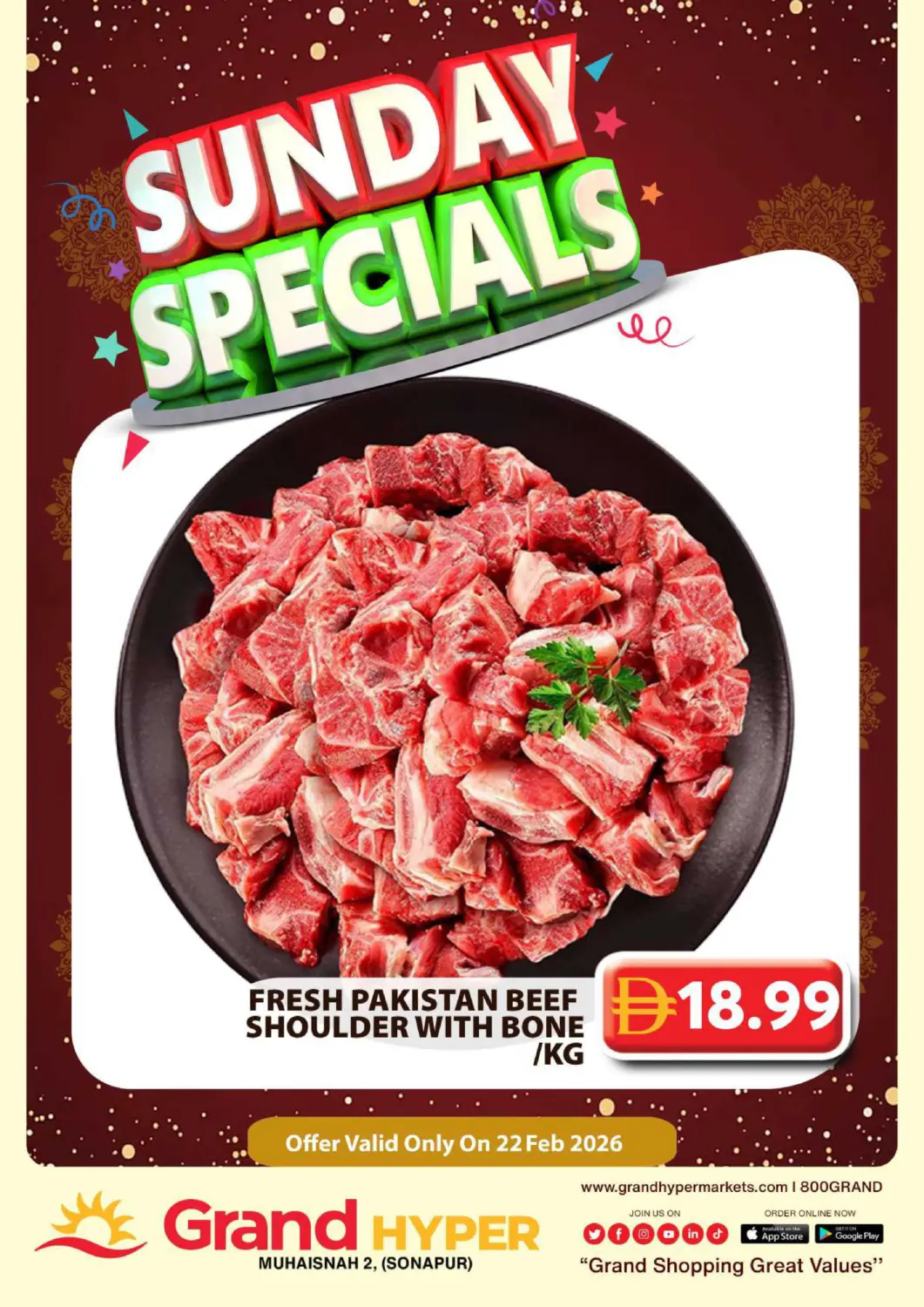 UAE - Dubai Grand Hyper Market offers in D4D Online. Muhaisnah 2, (Sonapur). . Only On 22nd February