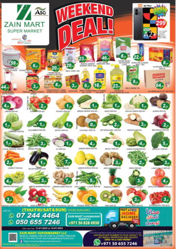 UAE - Ras al Khaimah Zain Mart Supermarket offers in D4D Online. Weekend Deal!. . Till 14th January