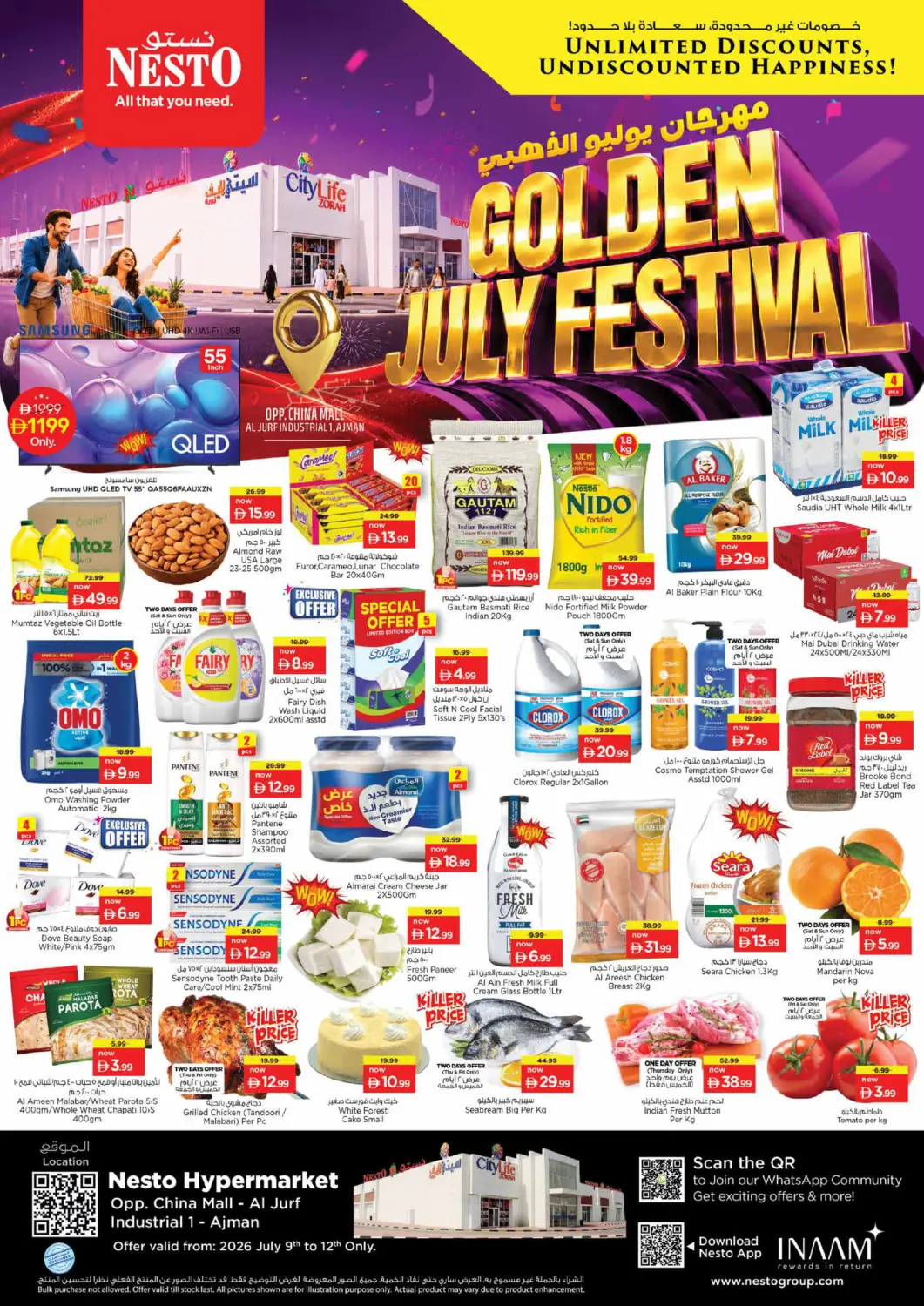UAE - Sharjah / Ajman Nesto Hypermarket offers in D4D Online. Al Jurf , Ajman. . Till 12th July