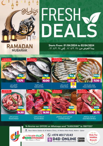 Qatar - Al Wakra Dana Hypermarket offers in D4D Online. Fresh Deals. . Till 2nd April