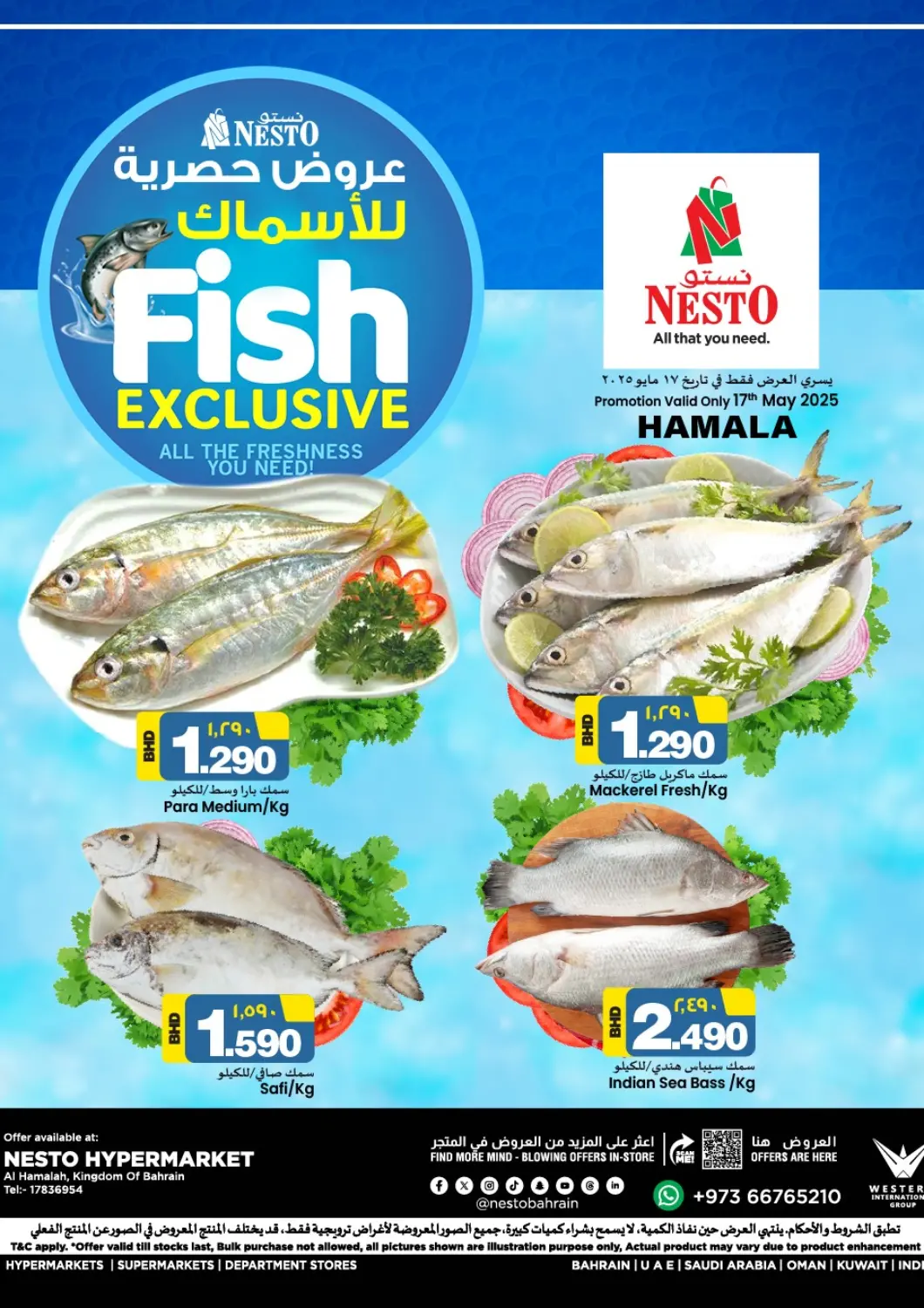 Bahrain NESTO  offers in D4D Online. Fish Exclusive@ Hamala. . Only On 17th May