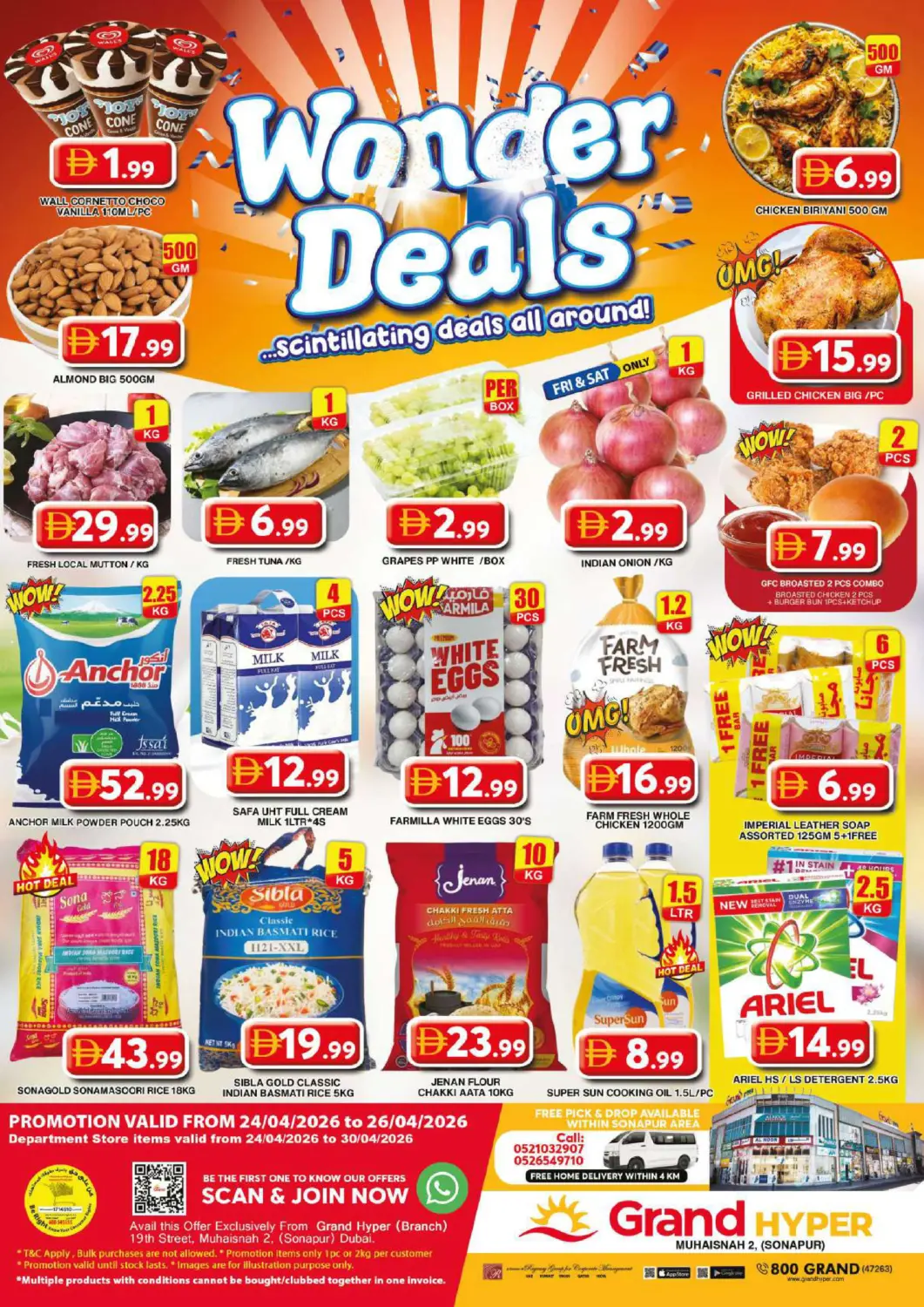 UAE - Dubai Grand Hyper Market offers in D4D Online. Muhaisnah 2, (Sonapur). . Till 26th April
