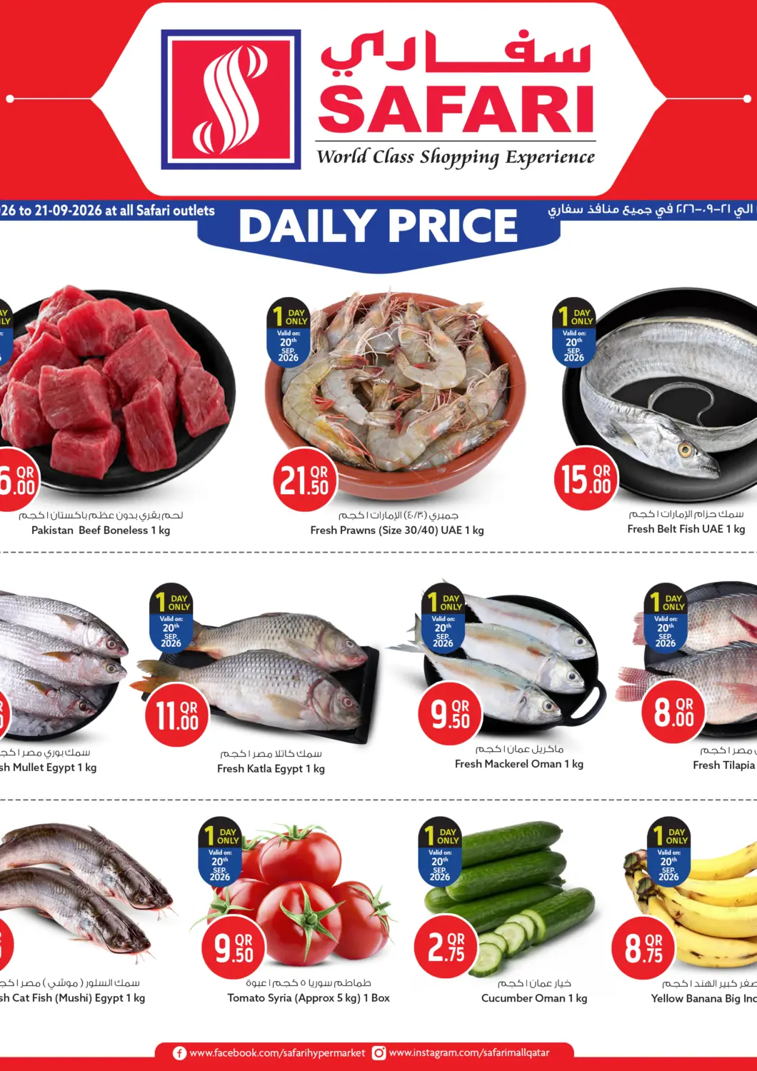 Qatar - Al Rayyan Safari Hypermarket offers in D4D Online. Daily Price. . Till 21st September