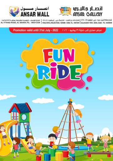 UAE - Dubai Ansar Gallery offers in D4D Online. Fun Ride. . Till 31st July