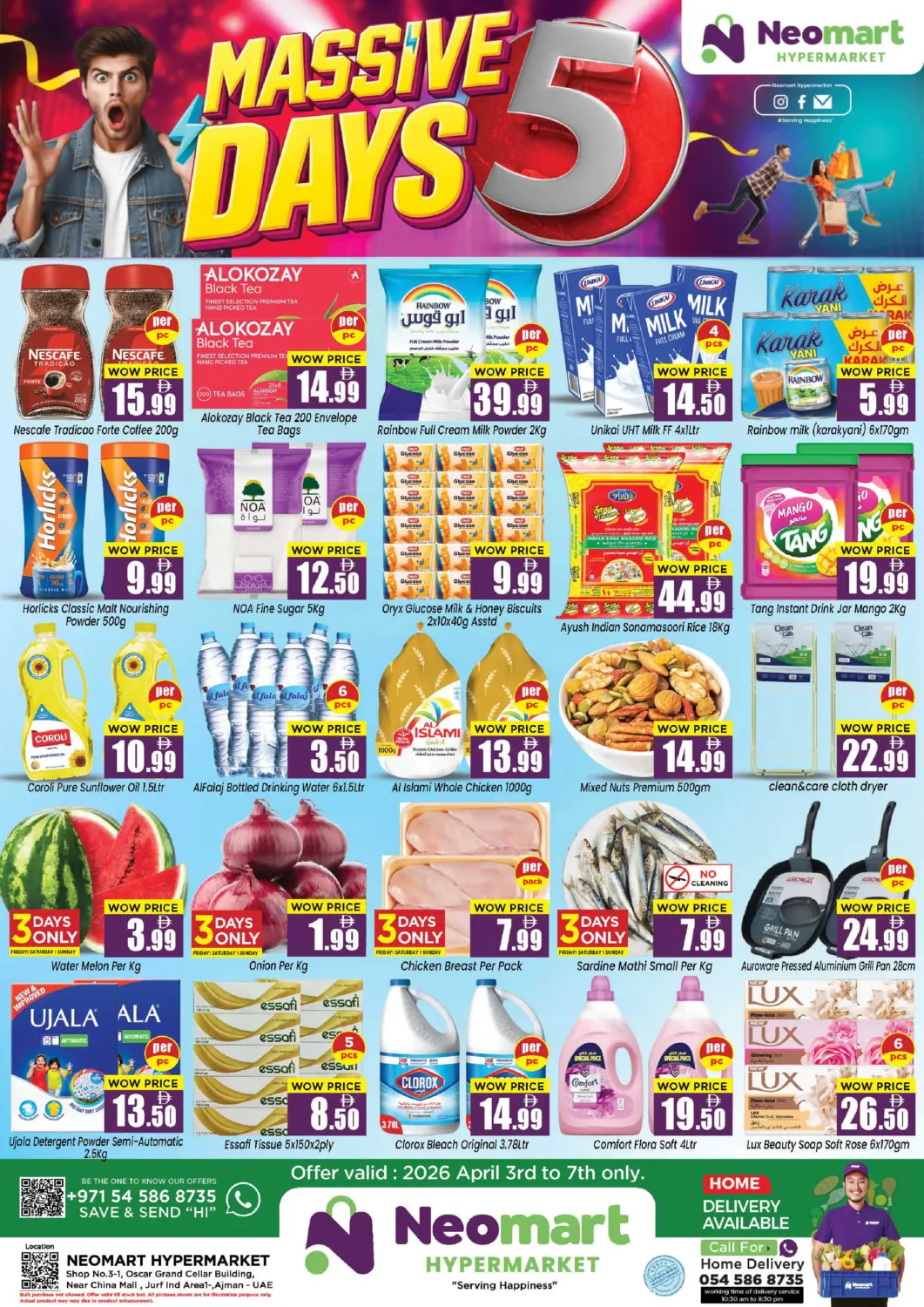 UAE - Sharjah / Ajman Neomart Hypermarket offers in D4D Online. Massive 5 Days. . Till 7th April
