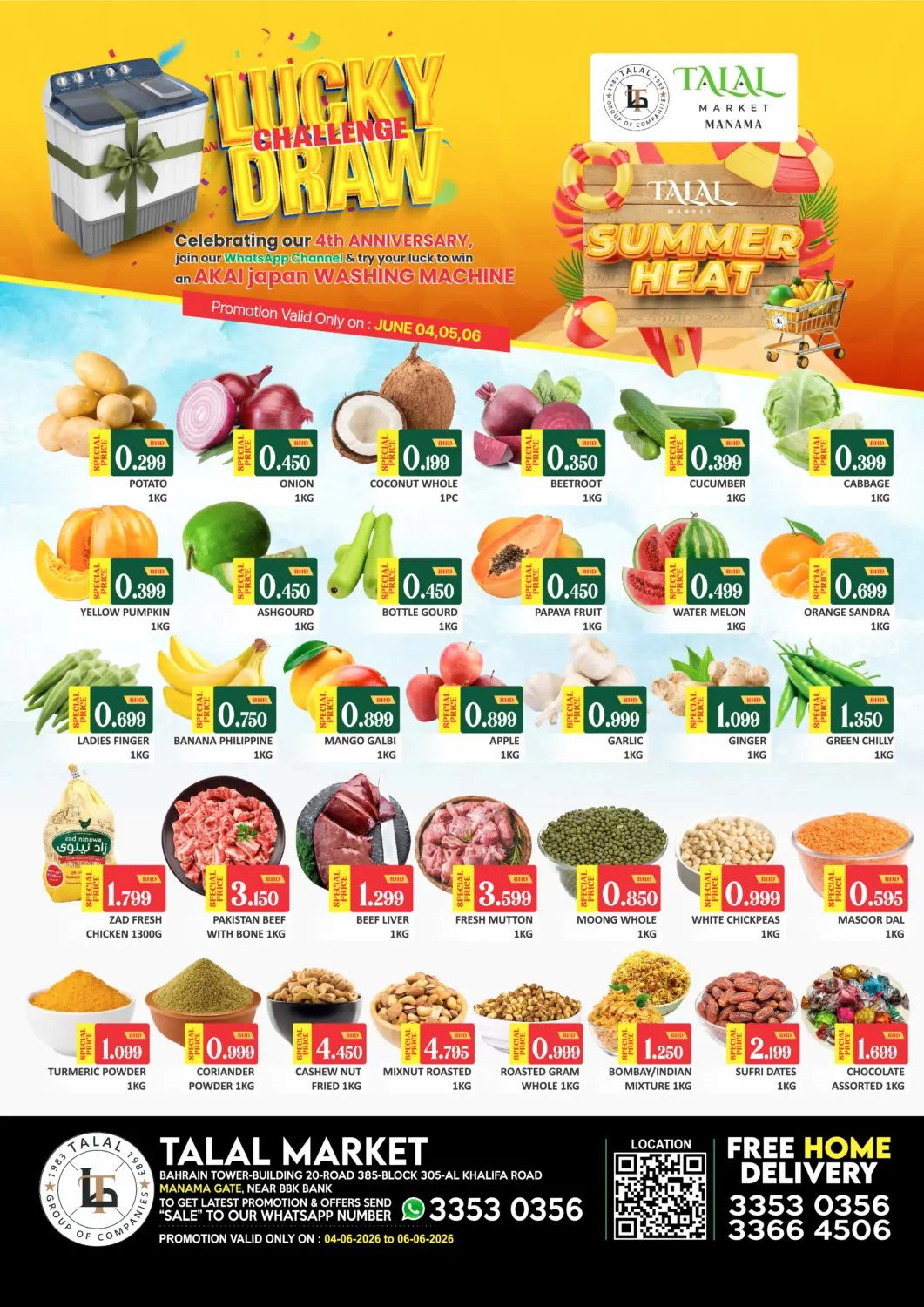Bahrain Talal Markets offers in D4D Online. Summer Deals @Manama. . Till 6th June