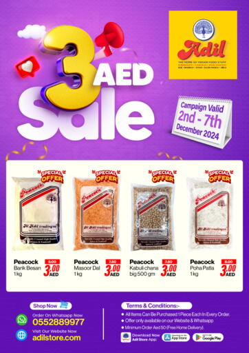 UAE - Sharjah / Ajman Adil Supermarket offers in D4D Online. 3 AED SALE. . Till 7th December