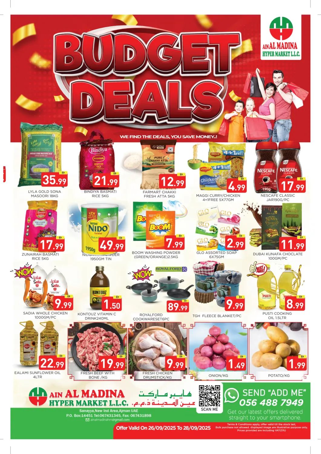 UAE - Sharjah / Ajman Ain Al Madina Hypermarket offers in D4D Online. Budget Deals. . Till 28th September
