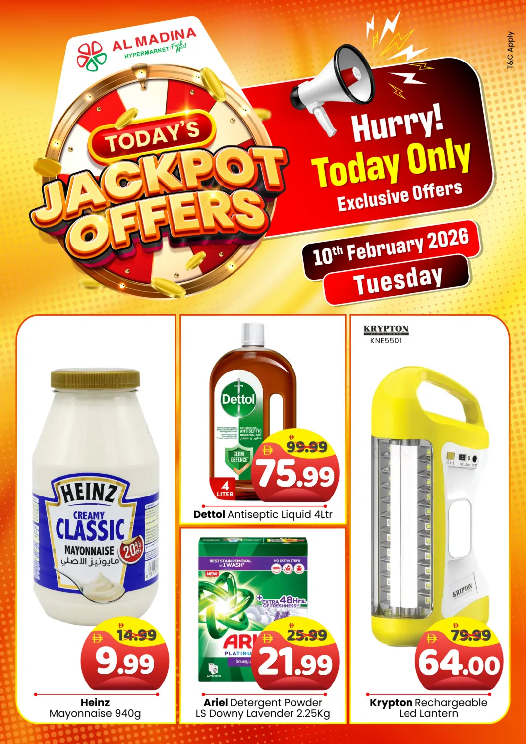 UAE - Abu Dhabi Al Madina Hypermarket offers in D4D Online. Today's Jackpot Offers. . Only On 10th February
