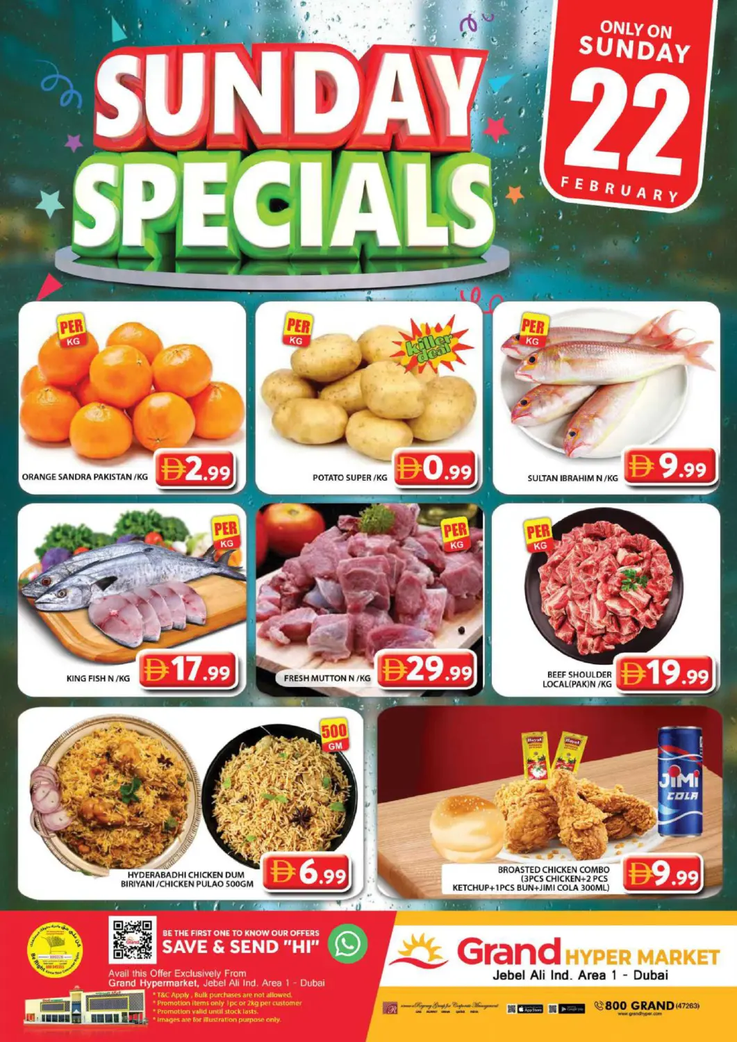 UAE - Dubai Grand Hyper Market offers in D4D Online. Jabel Ali industrial Area 1 - Dubai. . Only On 22nd February