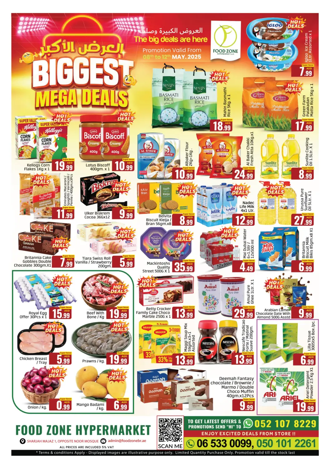 UAE - Sharjah / Ajman FOODZONE HYPERMARKET offers in D4D Online. Majaz 1- Sharjah. . Till 12th May