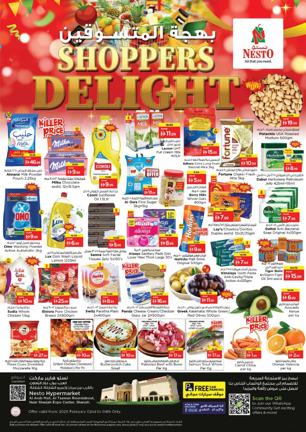 UAE - Sharjah / Ajman Nesto Hypermarket offers in D4D Online. Al Arab Mall, Sharjah. . Till 4th February