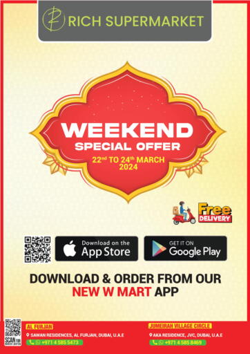 UAE - Dubai Rich Supermarket offers in D4D Online. Weekend Special Offer. . Till 24th March