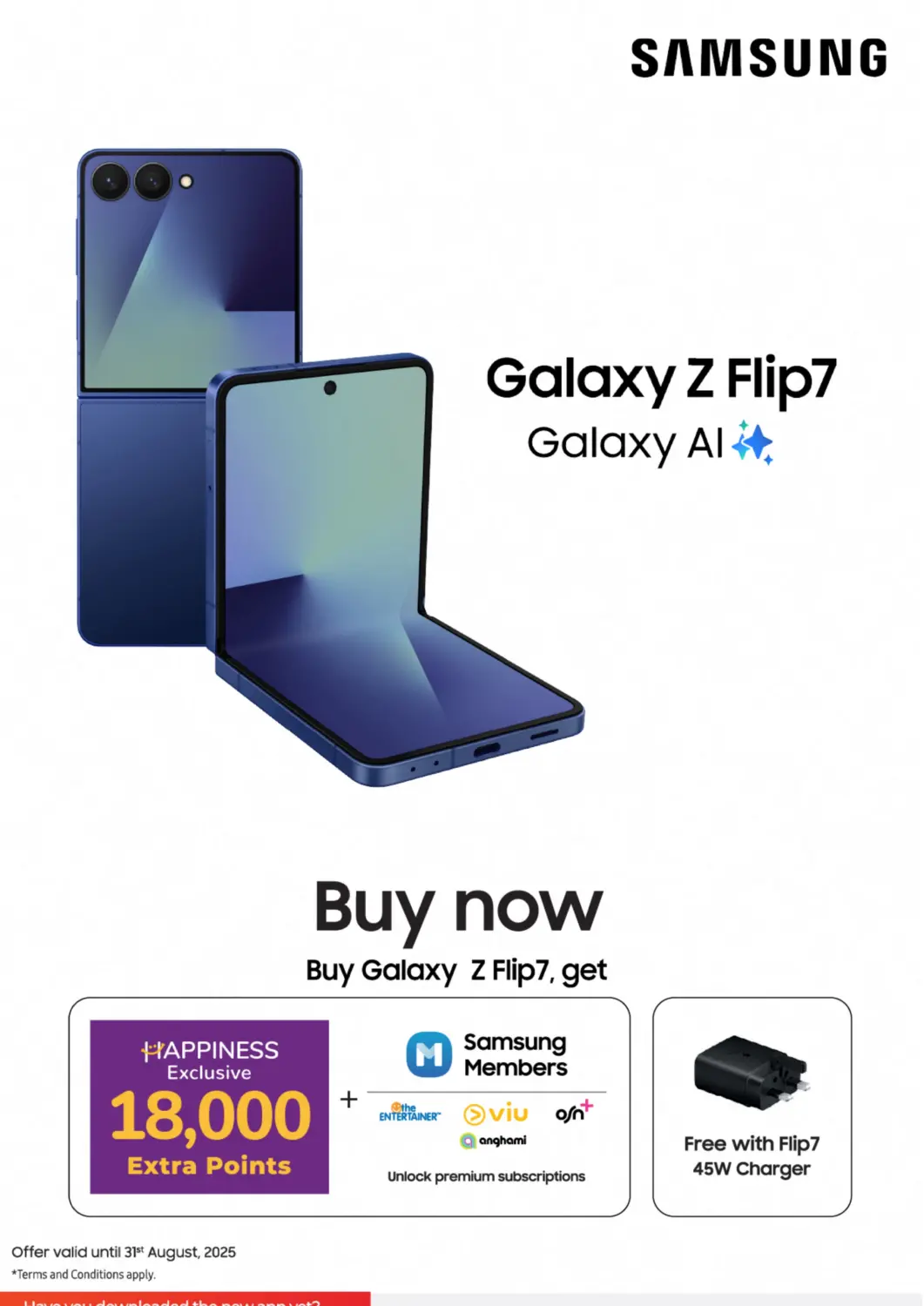 Bahrain LuLu Hypermarket offers in D4D Online. Samsung Galaxy Z Flip7. . Till 31st July