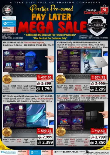 Prestige Pre-Owned Pay Later Mega Sale