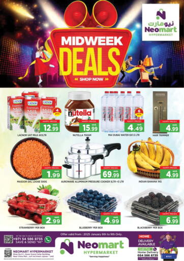 UAE - Sharjah / Ajman Neomart Hypermarket offers in D4D Online. Midweek Deals. . Till 9th January